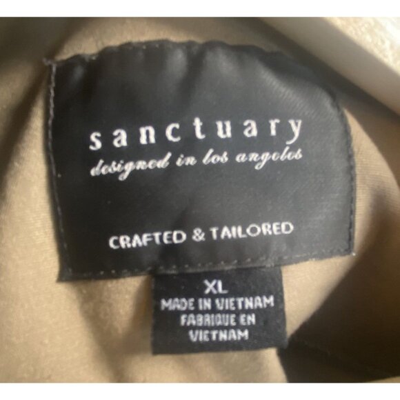 Anthropologie Sanctuary Jacket Womens XL Tan Camo Army Utility Shacket Military - Picture 3 of 5